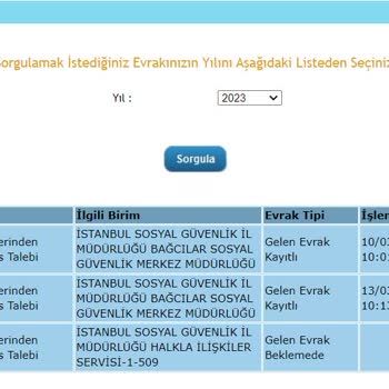 E-Devlet (Turkiye.gov.tr) SGK EYT Emeklilik Gelen Evrak Beklemede