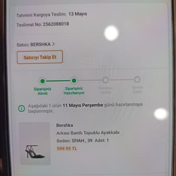 Bershka Sipariş Ettiğim Ürün Uzun Süredir (13 Gündür) Hazırlanma Aşamasında