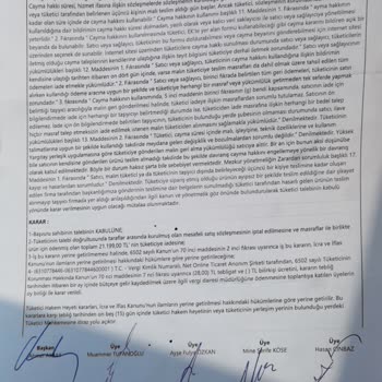 Dolu Depo Para İadesi İstiyorum