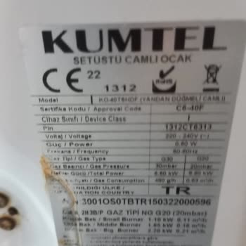 Kumtel Cam Ocak Çakmaklık Bozuk Değişmiyor Servis...