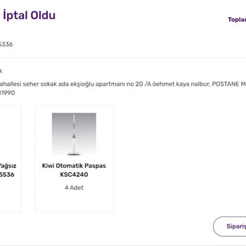 Gratis Yanlış Fiyat Alınan Ürünü İptal Etme