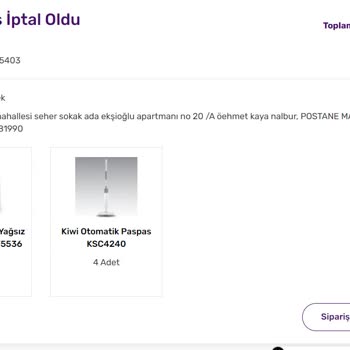 Gratis Yanlış Fiyat Alınan Ürünü İptal Etme