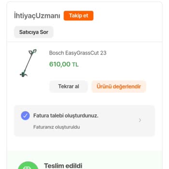 Bosch Biçme Aleti Şikayeti