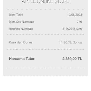 Apple Store Apple Provizyonda Kalan İşlem