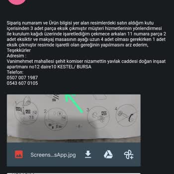 Koçtaş Eksik Parçalar Tedarik Edilmiyor