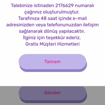 Gratis Sipariş İadesi Henüz Yapılmadı