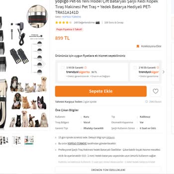 Yopigo İsimli Firma Trendyol Da Yanlış Yapıyor