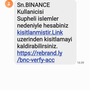Binance İle İlgim Yok Ama SMS Atıyor