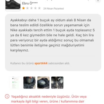 Nike Ayakkabı Air Leri Parçalandı