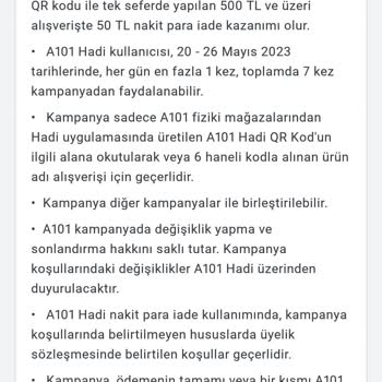 A101 Hadi Uygulaması QR İle Ödeme