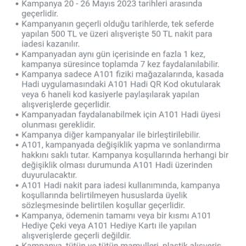 A101 Hadi Uygulaması QR İle Ödeme