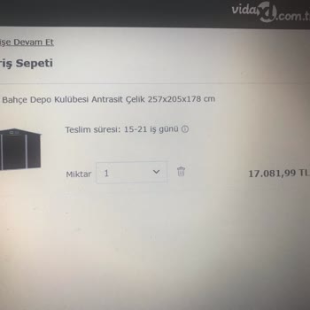 Vidaxl Ürününün Ana Ekran İle Sepetteki Fiyatı Farklı