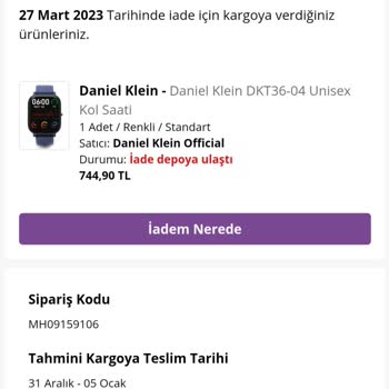 Daniel Klein Morhıpo Satmış Olduğu Ürünün Arkasında Durmuyor!