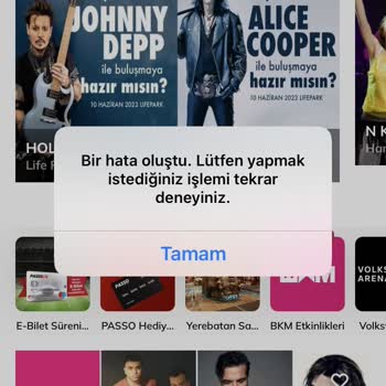 Passolig Passo Uygulamasından Bilet Alamıyorum