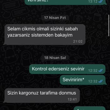 Lorijinalshop İade Kargo Üslup Memnuniyetsizlik