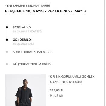 Zara Online Siparişinde Sorun