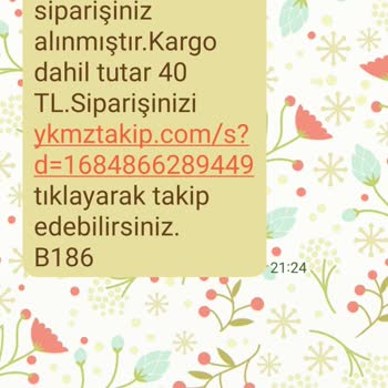 Modayakamoz Ykmz Giyimden SMS Aldım