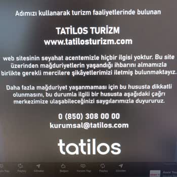 Tatilos Turizm Sayfalarına Girişimi Engellediler