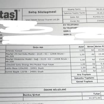 Enza Home - Yanlış Teslimat / Lekeli Ürün