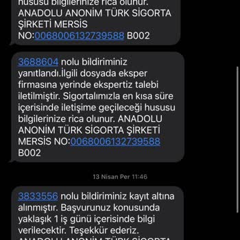 Hiçbir İşe Yaramayan Anadolu Sigorta...