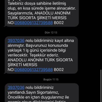 Hiçbir İşe Yaramayan Anadolu Sigorta...