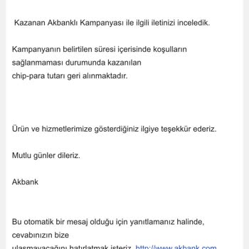 Akbank Kampanyasında Ceza Chip Para