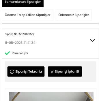 Meysadesign Ürünüm Kargoya Verilmedi