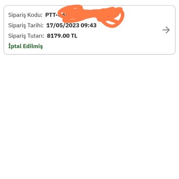 Epttavm İptal İşlemi İade Tutar.