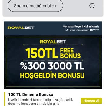 Royalbet Bu Site Beni Sürekli Her Gün Mesajı Atıp Rahatsızlık Veriyor