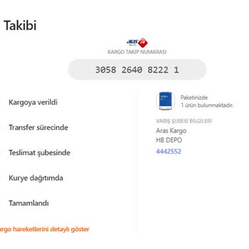 Aras Kargo Adresten İade Almama Sorunu