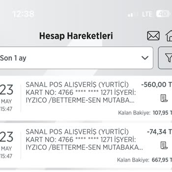 Betterme'nin Hesabımdan İzinsizce Paramı Çekmesi!