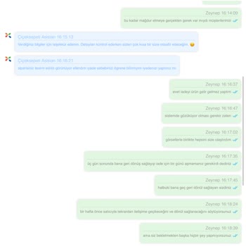 Çiçek Sepeti İade Sorunu