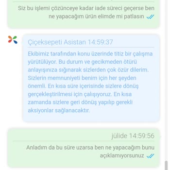 ÇiçekSepeti Aldığım Ürünü İade Edemiyorum.