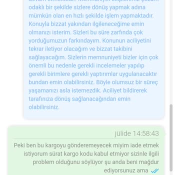 ÇiçekSepeti Aldığım Ürünü İade Edemiyorum.