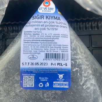 Tarım Kredi Kooperatif Market Satılan Bozuk Et Ürünü