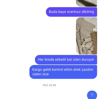 Qarmacha Kusurlu Ürünün Gönderimi Ve Hiçbir Yerde Belirtmeyip İade Yok Denmesi!