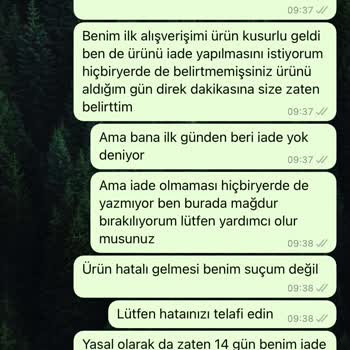 Qarmacha Kusurlu Ürünün Gönderimi Ve Hiçbir Yerde Belirtmeyip İade Yok Denmesi!