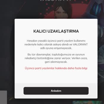 Valorant Ban Yedim Yardım