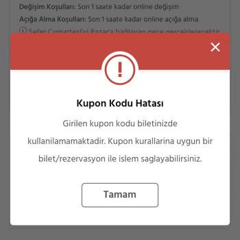 Obilet Demokrasi Kodunun Kullanılamaması