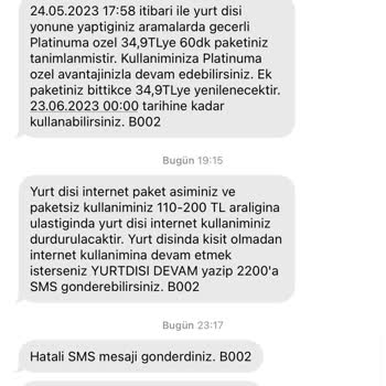 Turkcell Yurt Dışı Platinum Paketi