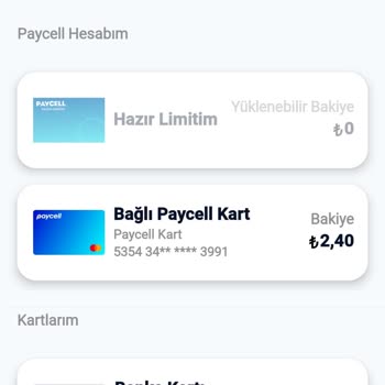 Paycell Hazır Limit Kullanımında Bakiye Gösterilmiyor