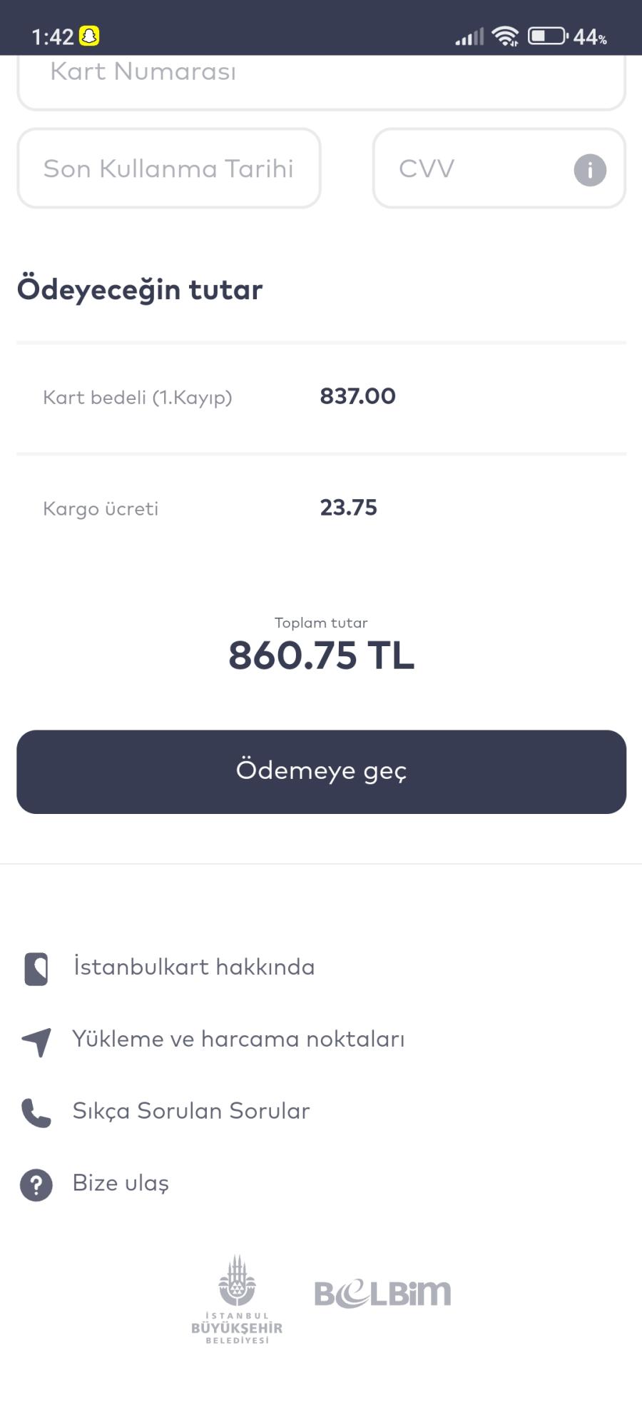 Belbim (İstanbulkart) Öğrenci 877 Lira Ücreti - Şikayetvar