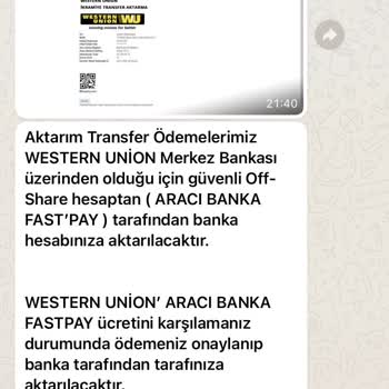 Western Union Tera Yatırım Bahis İçin Mağduriyet