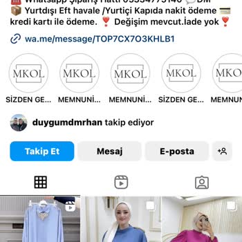 Mkolbutik (Instagram) Instagram Da Ürün Satışı Ve İade Yapılmaması