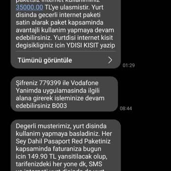 Vodafone 35bin TL'lik Hatalı Fatura