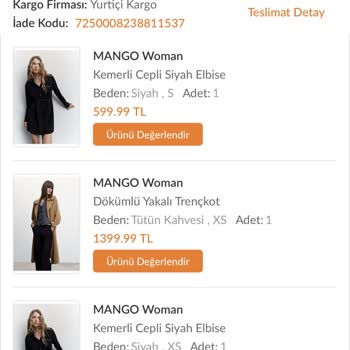 Mango Paramı İade Etmiyor