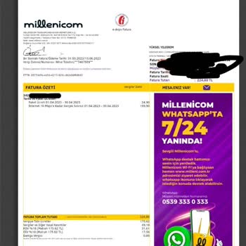 Millenicom'dan Alınan Hizmet Ve İnternet Mağduru...