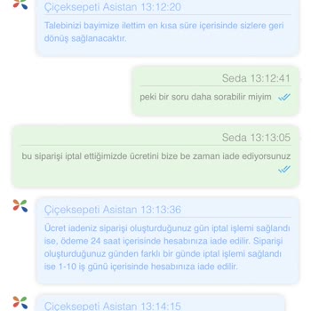 ÇiçekSepeti Ödeme Alınıyor Ürünüm 10 Gün Geçmesine Rağmen Gönderilmedi