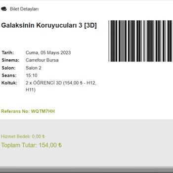 Bursa Carrefour Paribu Cineverse Para İadesi Yapmıyor!