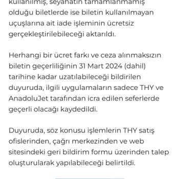 THY Seçim Bildirgesinde Taahhüt Ettiğini Yapmadı